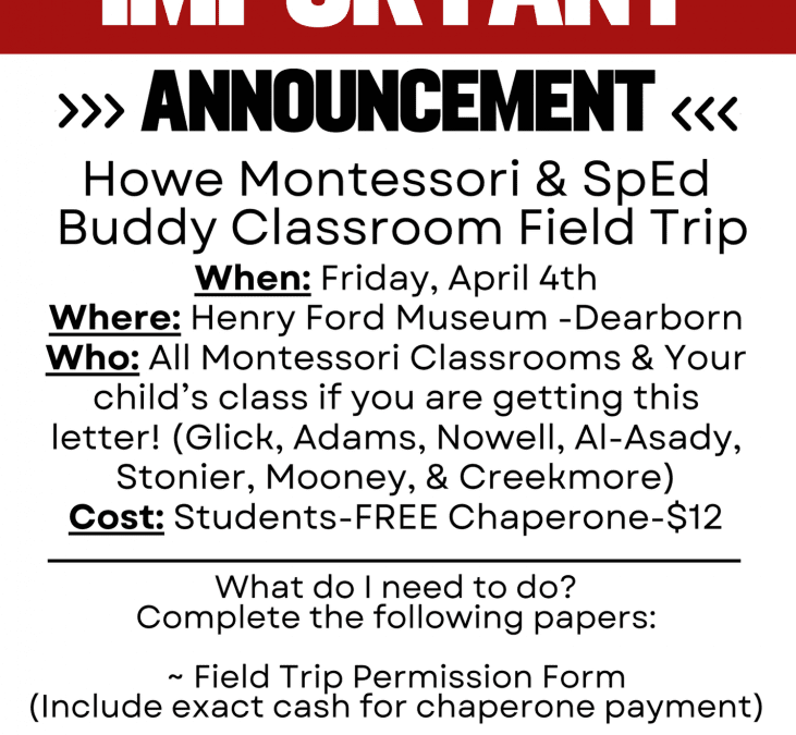 Field Trip Announcement!