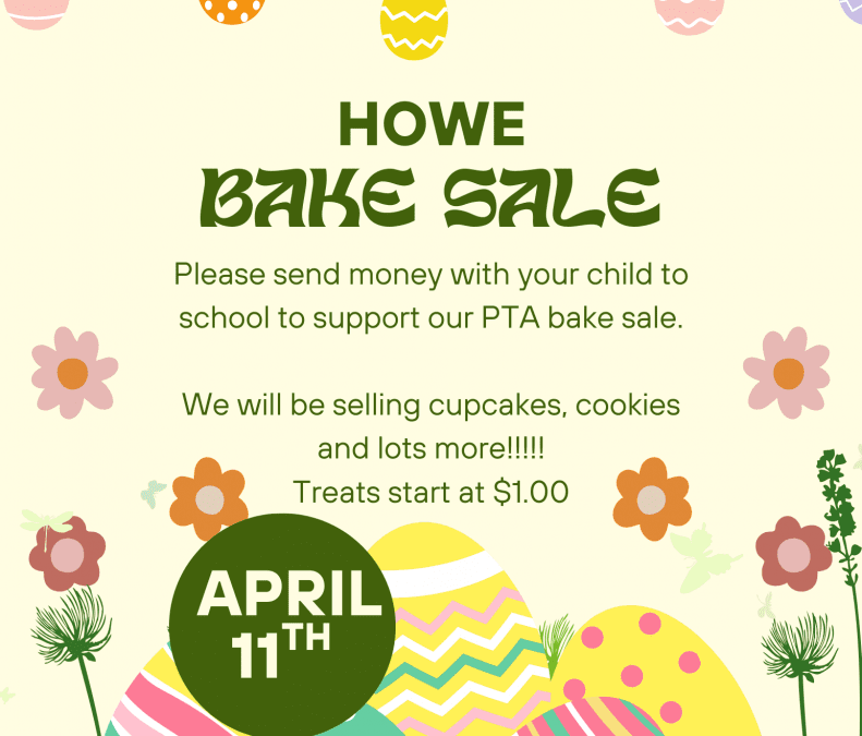 Bake Sale TOMORROW!